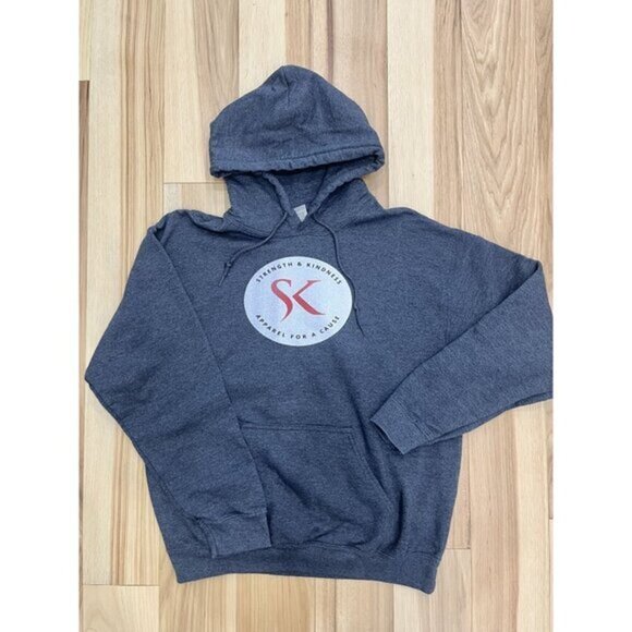 Gildan Strength & Kindness Hoodie Size M Gray - Picture 1 of 4